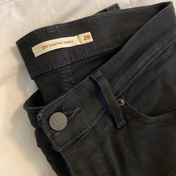 LEVIS 311 shaping skinny jeans BLACK SIZE 28 - Picture 4 of 5